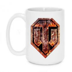 Чашка 420ml Логотип World Of Tanks "Розпечений метал" - PrintSalon