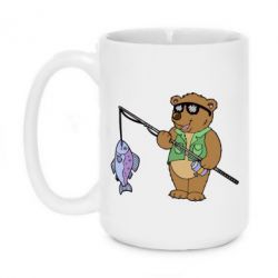 Чашка 420ml Ведмідь ловить рибу - PrintSalon