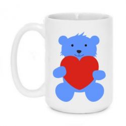 Чашка 420ml Мишка с сердечком - PrintSalon