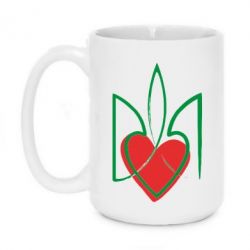Чашка 420ml Серце з гербом - PrintSalon