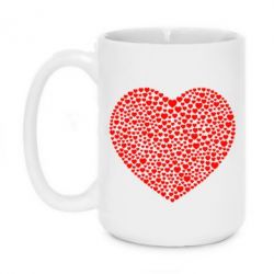 Чашка 420ml Тысяча сердец - PrintSalon