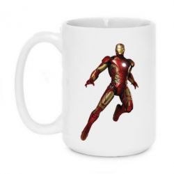 Чашка 420ml Железный Человек в воздухе - PrintSalon