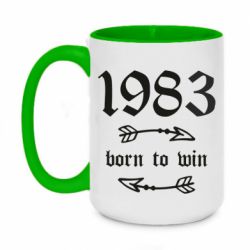Чашка двокольорова велика 1983 Born to win - PrintSalon