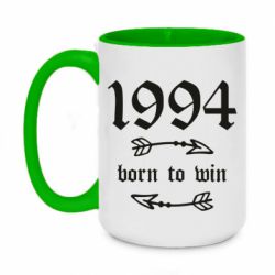 Чашка двухцветная 420ml 1994 Born to win - PrintSalon