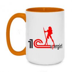 Чашка двухцветная 420ml 1Cupergirl - PrintSalon