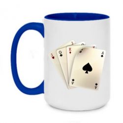 Чашка двокольорова велика 4 cards - PrintSalon