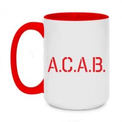 Чашка двокольорова велика A.C.A.B. - PrintSalon