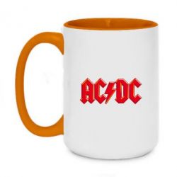Чашка двухцветная 420ml AC/DC Red Logo - PrintSalon