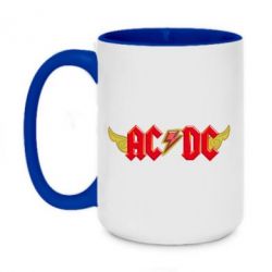 Чашка двухцветная 420ml AC/DC с крыльями - PrintSalon