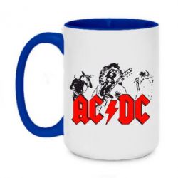 Чашка двухцветная 420ml AC DC - PrintSalon