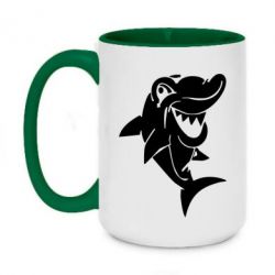 Чашка двухцветная 420ml Акулка - PrintSalon
