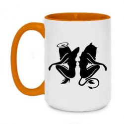Чашка двухцветная 420ml Ангел и Демон