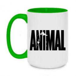 Чашка двухцветная 420ml Animal Gym - PrintSalon
