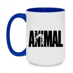 Чашка двокольорова велика Animal Powerlifting - PrintSalon