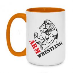 Чашка двухцветная 420ml Arm Wrestling - PrintSalon