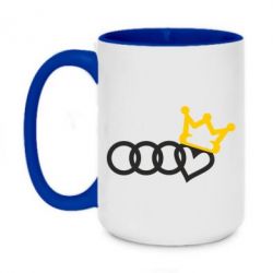Чашка двухцветная 420ml Audi queen - PrintSalon