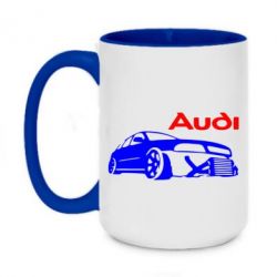 Чашка двухцветная 420ml Audi Turbo - PrintSalon