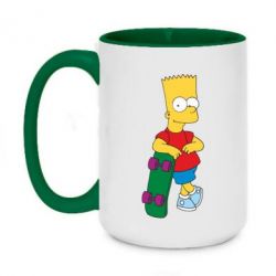 Чашка двухцветная 420ml Bart Simpson - PrintSalon