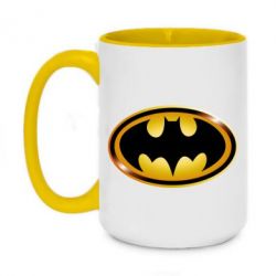 Чашка двокольорова велика Batman logo Gold