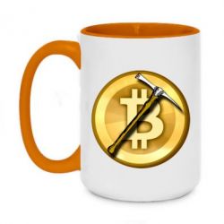 Чашка двухцветная 420ml Bitcoin Hammer - PrintSalon