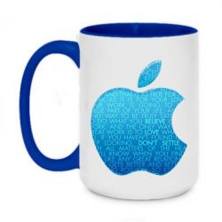 Чашка двухцветная 420ml Blue Apple - PrintSalon