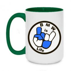 Чашка двокольорова велика BMW is Life - PrintSalon