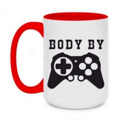 Чашка двухцветная 420ml BODY BY - PrintSalon