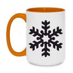 Чашка двокольорова велика Велика сніжинка - PrintSalon