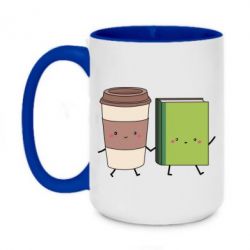 Чашка двухцветная 420ml Book & Coffee - PrintSalon