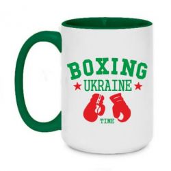 Чашка двокольорова велика Boxing Ukraine - PrintSalon