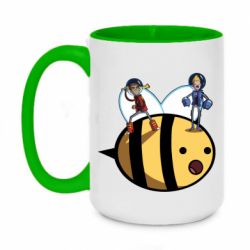 Чашка двухцветная 420ml Brave bee - PrintSalon