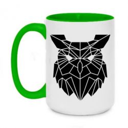 Чашка двокольорова велика Broken owl - PrintSalon