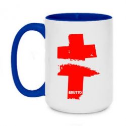 Чашка двухцветная 420ml Brutto Logo - PrintSalon
