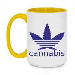 Чашка двокольорова велика Cannabis - PrintSalon