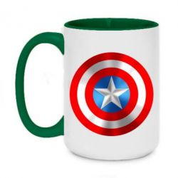 Чашка двухцветная 420ml Captain America 3D Shield-PrintSalon Чашка двухцветная 420ml Captain America 3D Shield