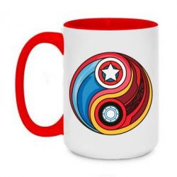 Чашка двокольорова велика Captain America & Iron Man - PrintSalon