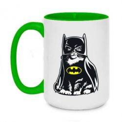 Чашка двухцветная 420ml Cat Batman - PrintSalon