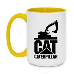 Чашка двухцветная 420ml Caterpillar cat - PrintSalon