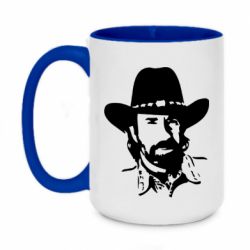 Чашка двухцветная 420ml Чак Норис - PrintSalon