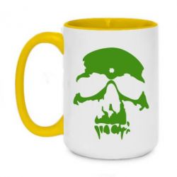 Чашка двухцветная 420ml Череп - PrintSalon