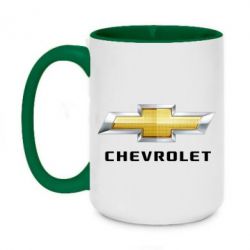Чашка двухцветная 420ml Chevrolet Logo - PrintSalon