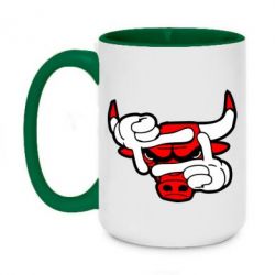 Чашка двухцветная 420ml Chicago Bulls бык - PrintSalon