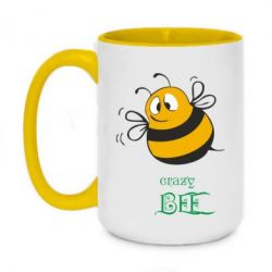 Чашка двухцветная 420ml Crazy Bee - PrintSalon