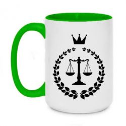Чашка двухцветная 420ml Crown for a lawyer - PrintSalon