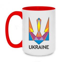Чашка двокольорова велика Кольоровий герб - PrintSalon