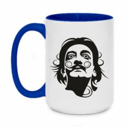 Чашка двухцветная 420ml Dali Face - PrintSalon