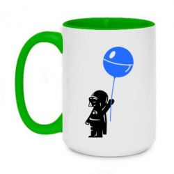 Чашка двухцветная 420ml Дарт Вейдер с шариком - PrintSalon