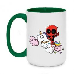 Чашка двухцветная 420ml Deadpool on the unicorn