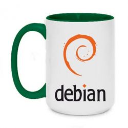 Чашка двухцветная 420ml Debian - PrintSalon