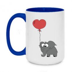 Чашка двухцветная 420ml Delicious elephant - PrintSalon